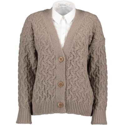V‑Neck Aran Cardigan